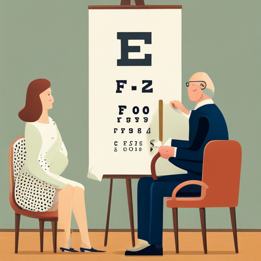 시력 측정을 하는 이미지