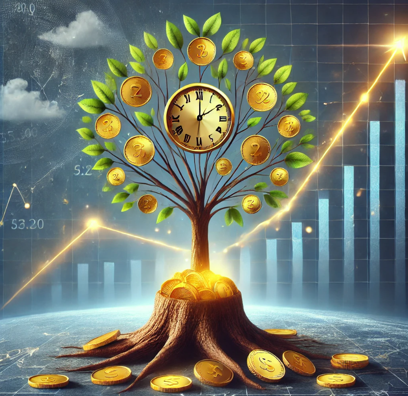 ISA 통장 복리효과를 보여주는 나무 이미지