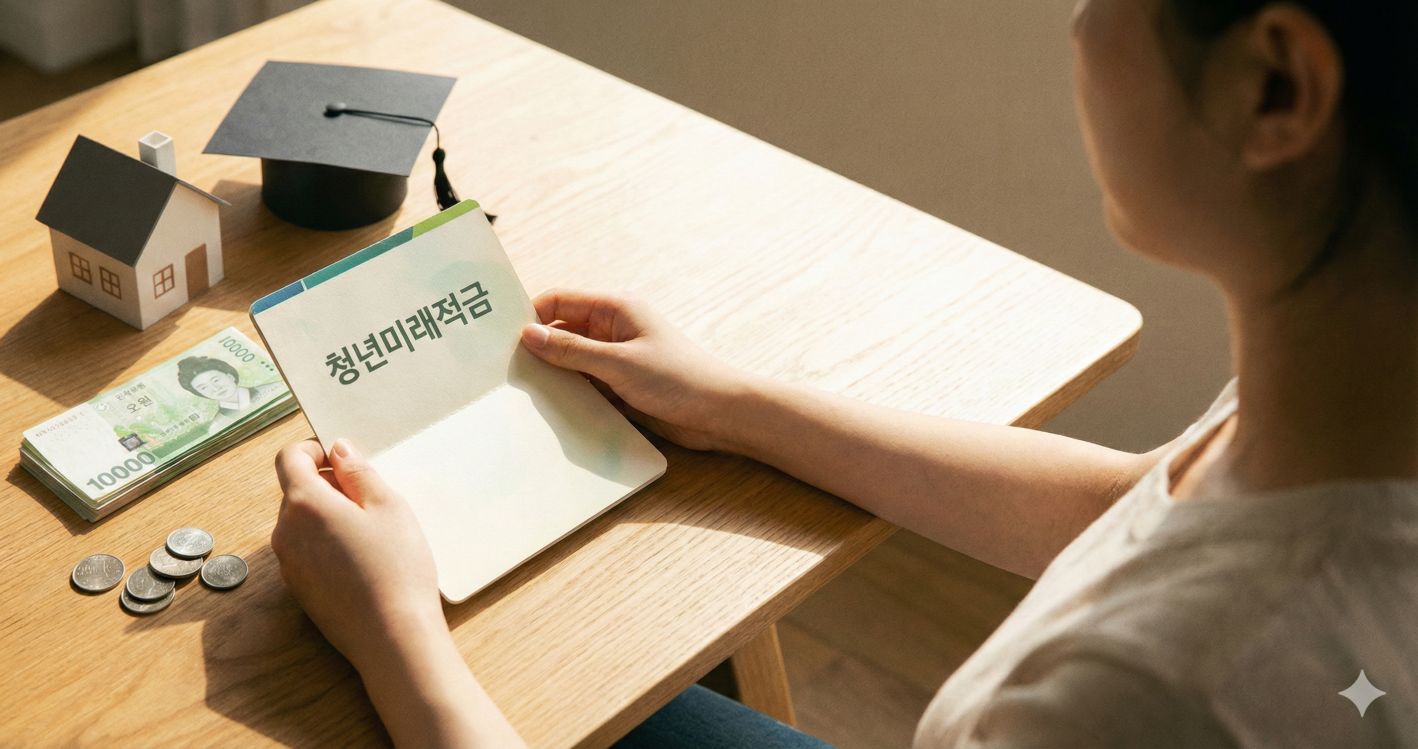 청년미래적금 통장을 보는 이미지