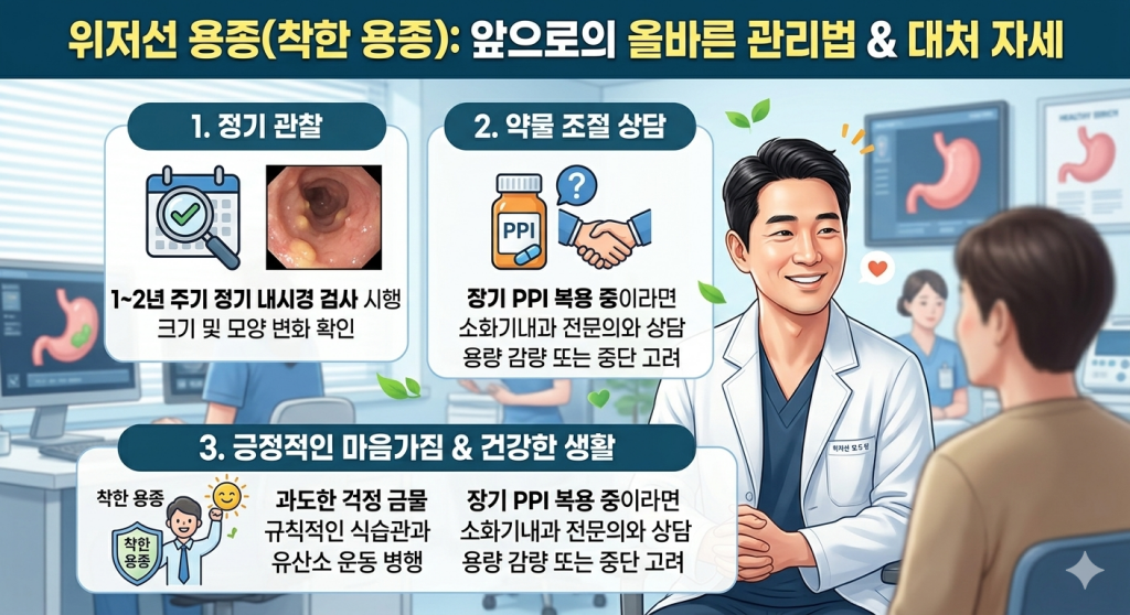위내시경 조직검사로 위저선 용종 발견 시 관리법
