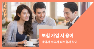 카페에서 젊은 부부가 보험 설계사로부터 설명을 듣고 있습니다.